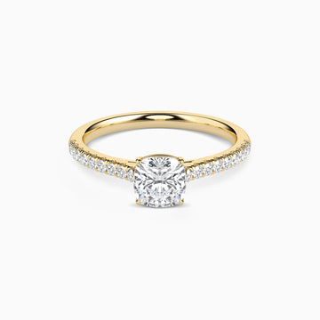 LUNA CUSHION ACCENTED SOLITAIRE Ring Noble Jewellery
