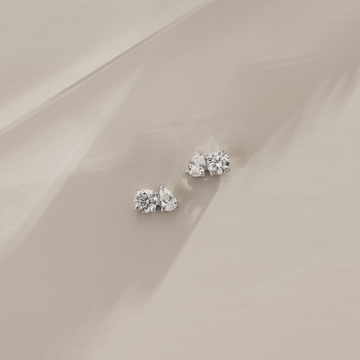 EVIE DIAMOND DUO STUDS Earrings Noble Jewellery