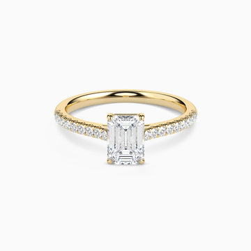 LUNA EMERALD ACCENTED SOLITAIRE Ring Noble Jewellery
