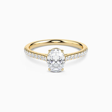 LUNA OVAL ACCENTED SOLITAIRE Ring Noble Jewellery