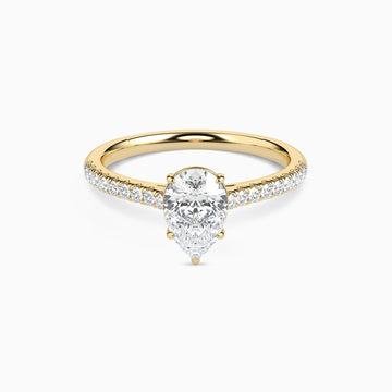 LUNA PEAR ACCENTED SOLITAIRE Ring Noble Jewellery