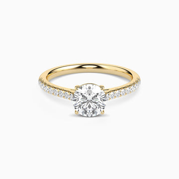 LUNA ROUND ACCENTED SOLITAIRE Ring Noble Jewellery