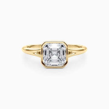 NOVA ASSCHER BEZEL SOLITAIRE Ring Noble Jewellery
