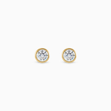 ASH BEZEL DIAMOND STUDS Earrings Noble Jewellery