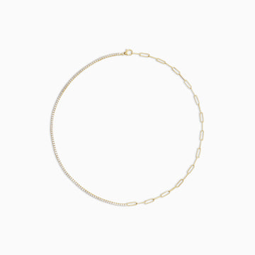 Piper Diamond & Chain Tennis Necklace Necklace Noble Jewellery