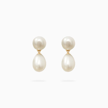 ASTRID DROP PEARL EARRINGS Earrings Noble Jewellery