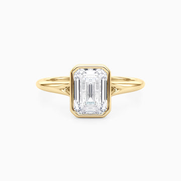 NOVA EMERALD BEZEL SOLITAIRE Ring Noble Jewellery