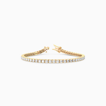 IVY DIAMOND TENNIS BRACELET Bracelet Noble Jewellery 5 Carat 14K Yellow Gold Cultured