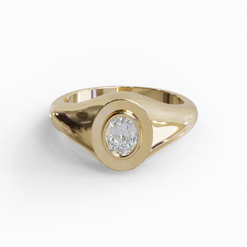 Ellie Oval Signet Ring Ring Noble Jewellery