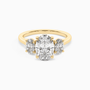 DEMI OVAL THREE-STONE Ring Noble Jewellery