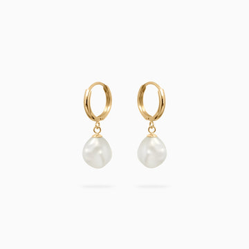 ISLA KESHI PEARL HOOPS Earrings Noble Jewellery