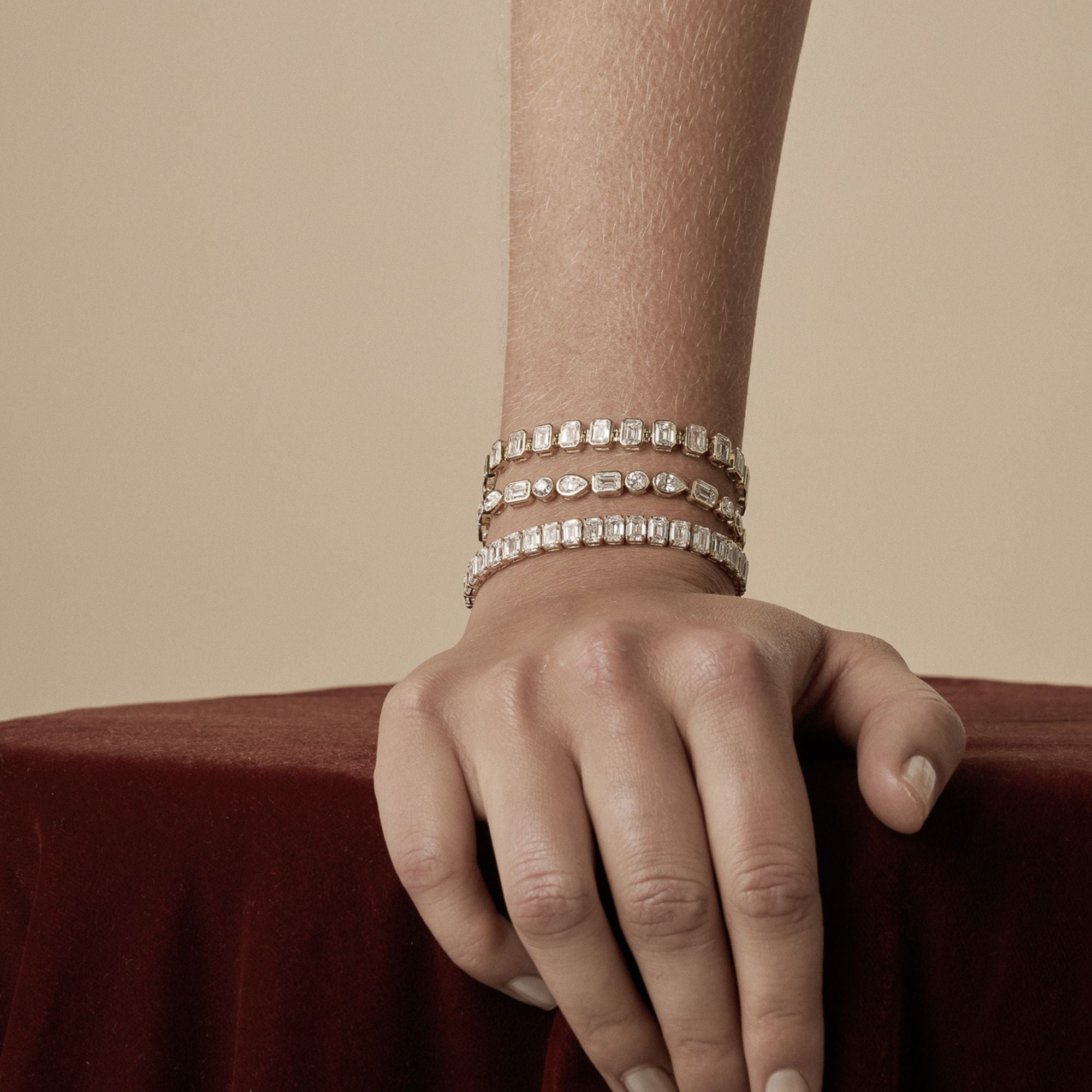 Margot Emerald Bezel Tennis Bracelet