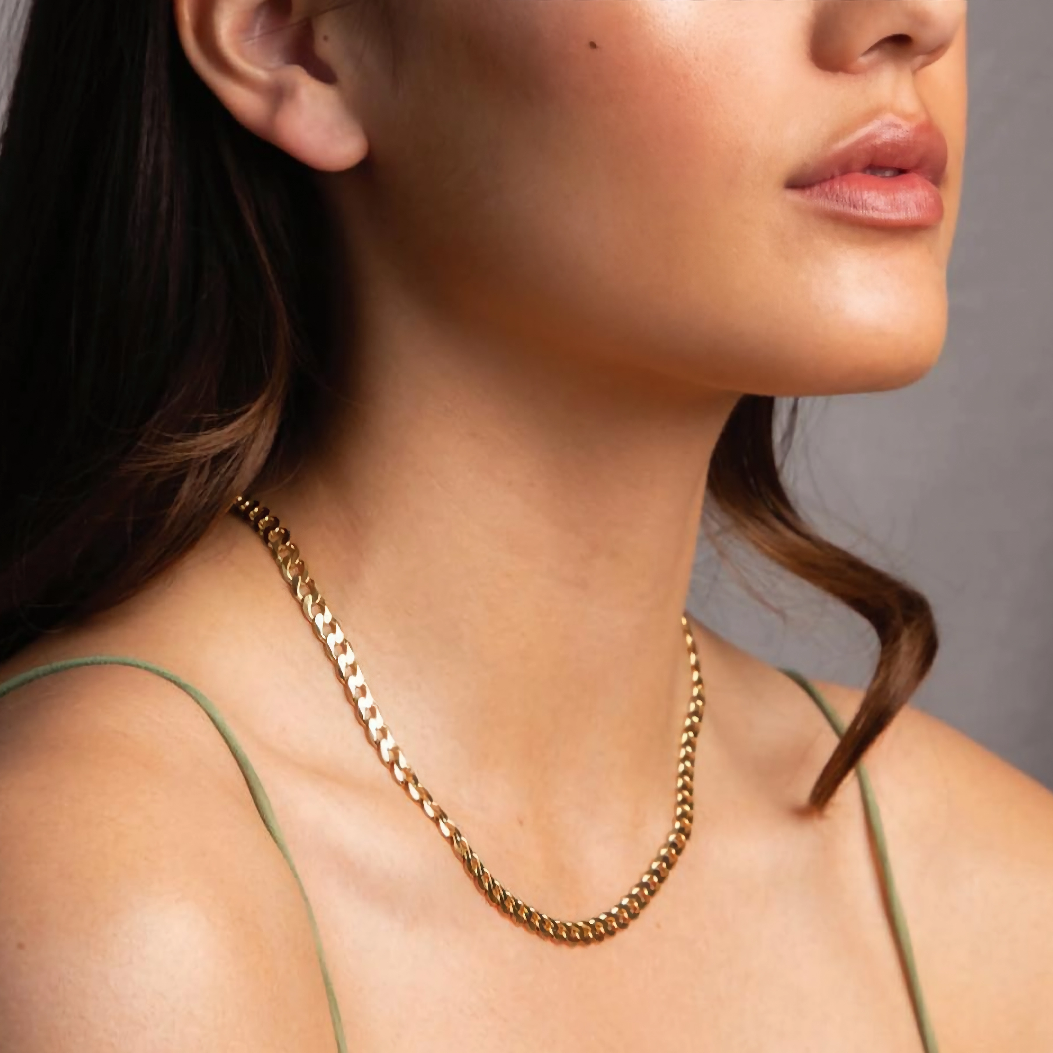 ROMA DIAMOND CUT CURB CHAIN Necklace Noble Jewellery