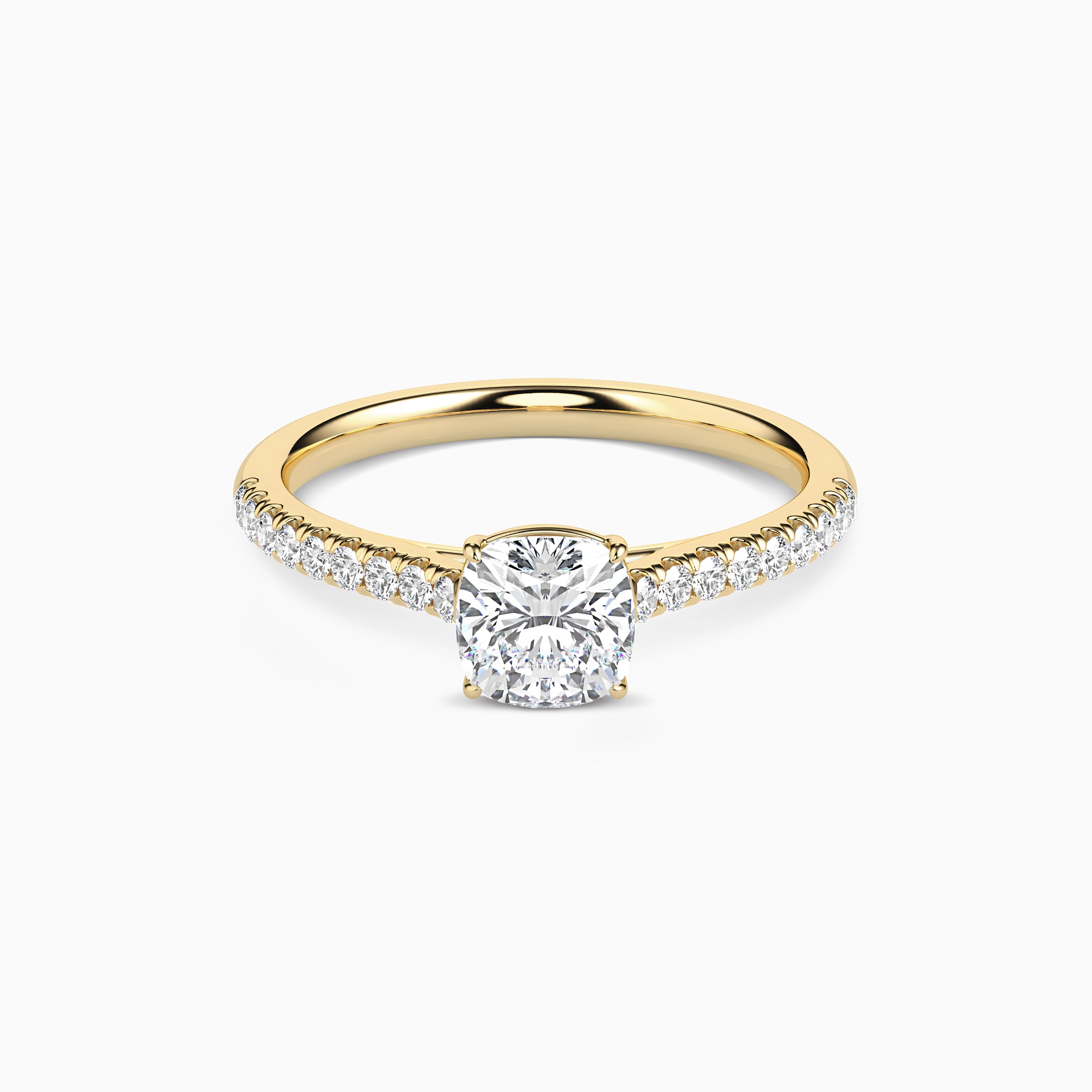 LUNA CUSHION ACCENTED SOLITAIRE Ring Noble Jewellery