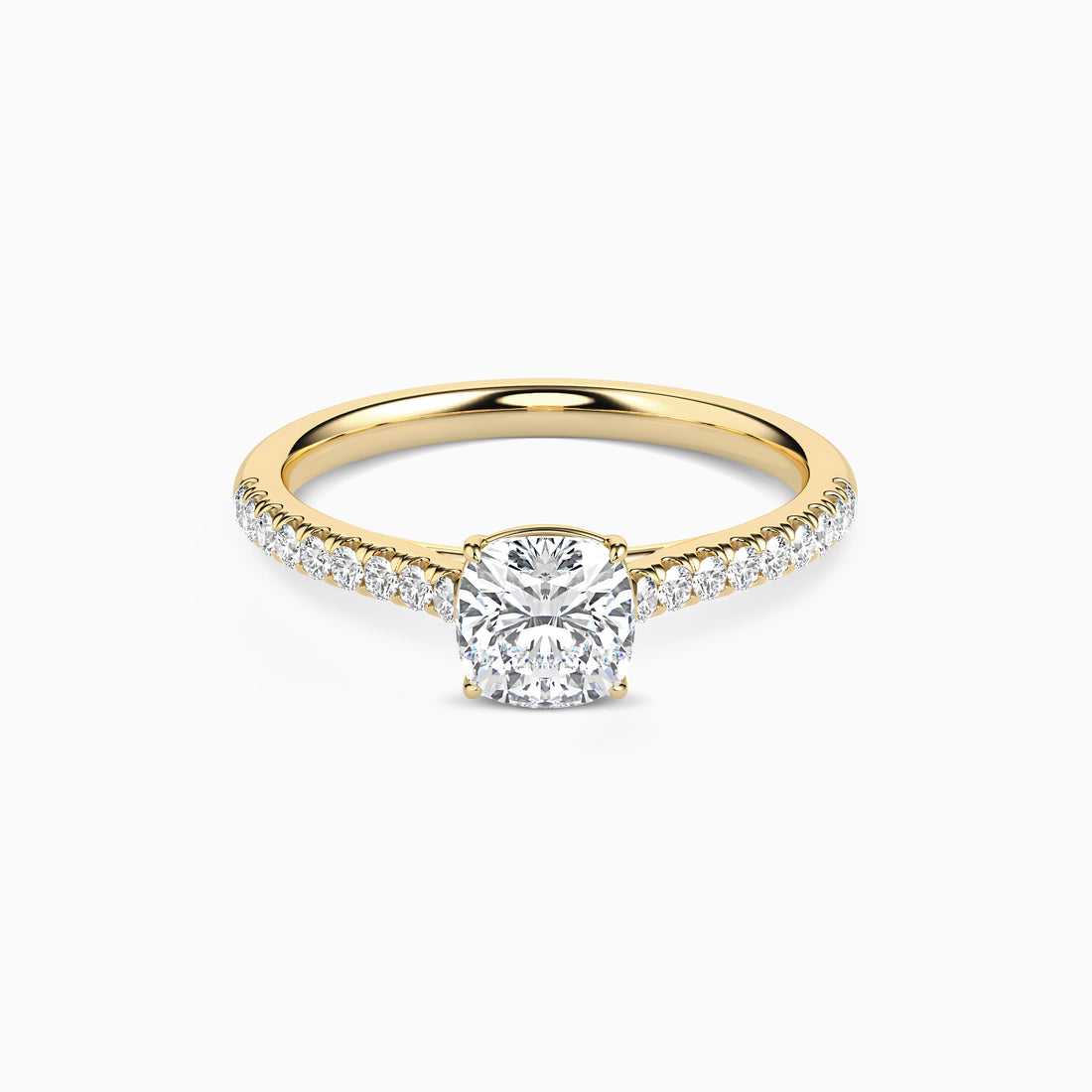 LUNA CUSHION ACCENTED SOLITAIRE Ring Noble Jewellery