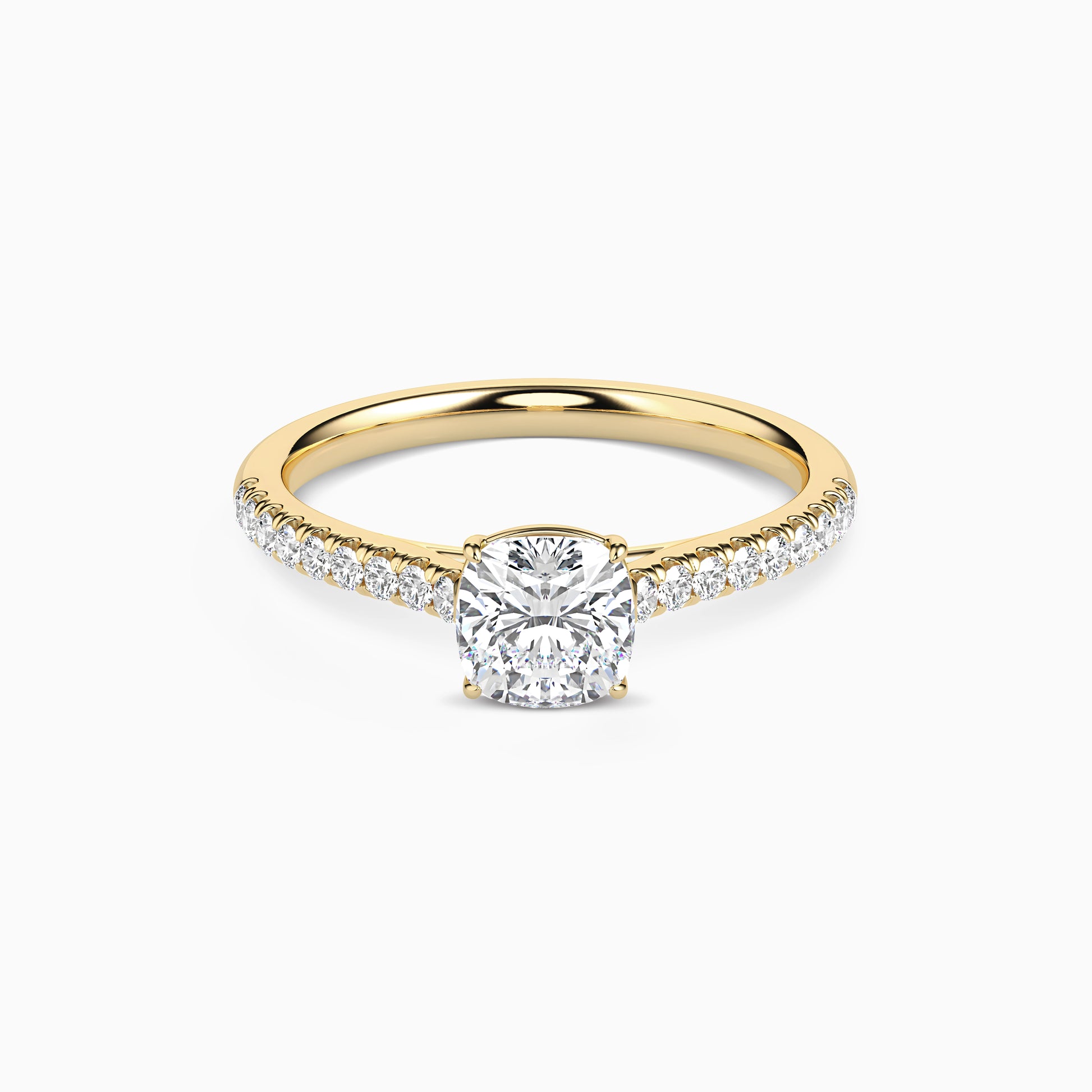 LUNA CUSHION ACCENTED SOLITAIRE Ring Noble Jewellery