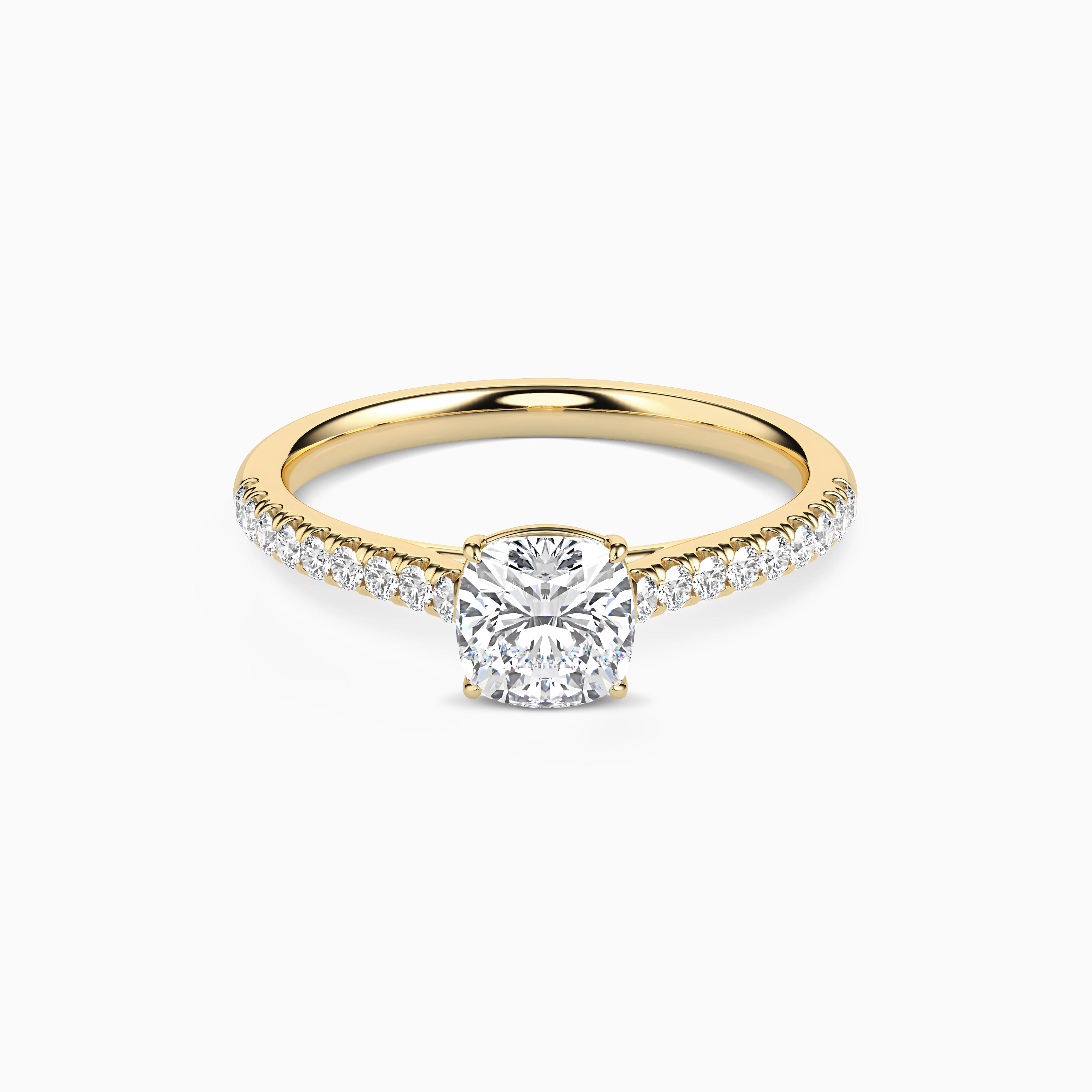 LUNA CUSHION ACCENTED SOLITAIRE Ring Noble Jewellery