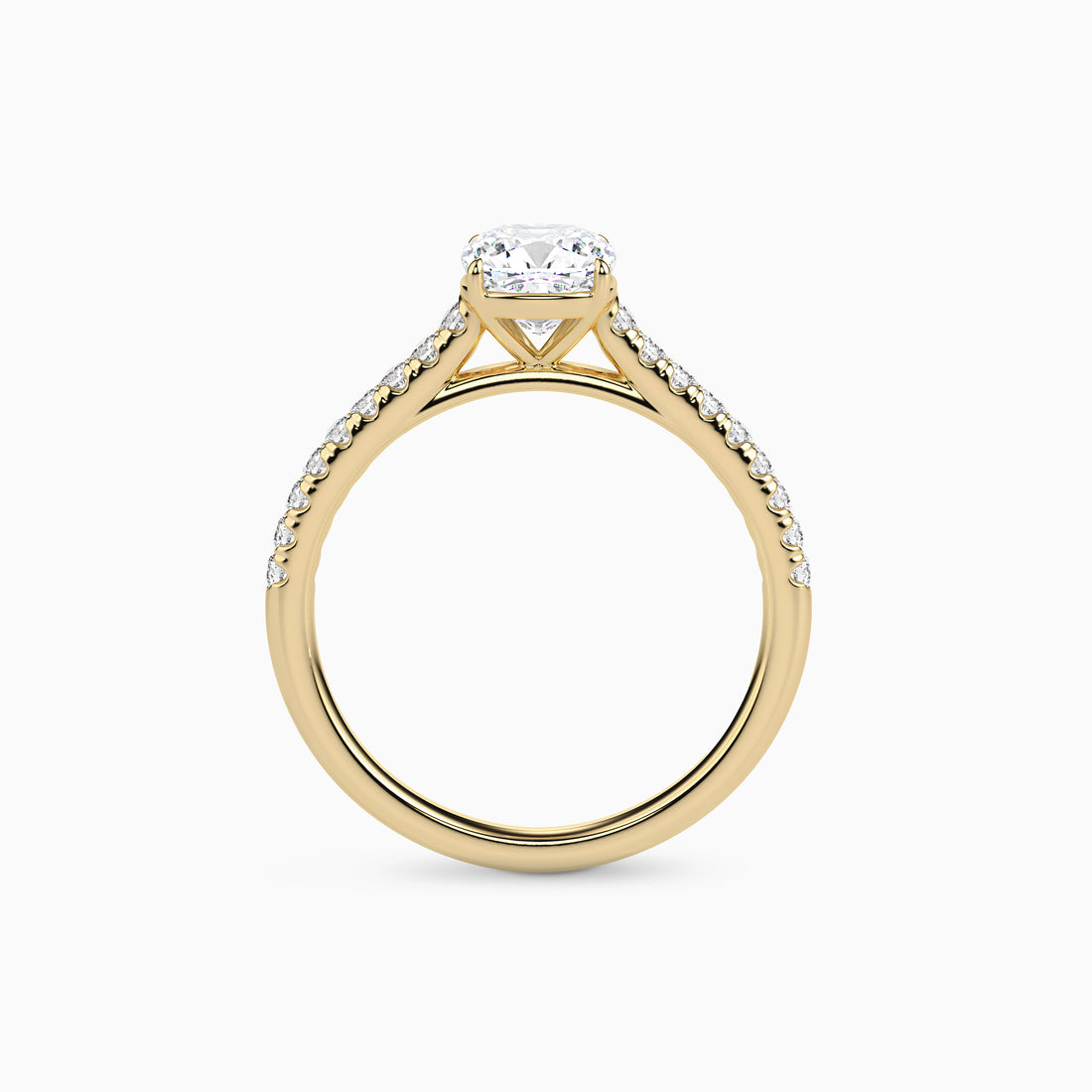 LUNA CUSHION ACCENTED SOLITAIRE Ring Noble Jewellery