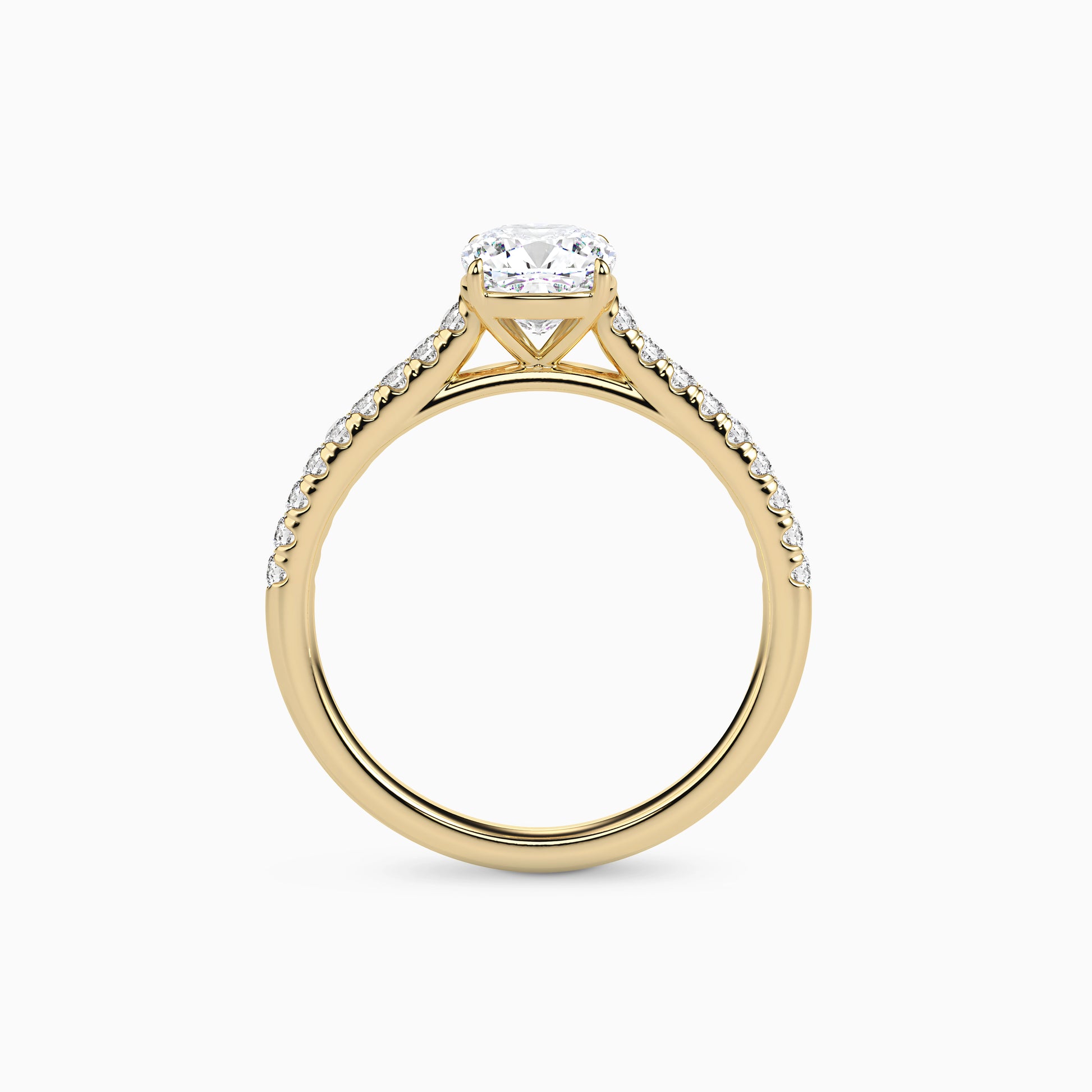 LUNA CUSHION ACCENTED SOLITAIRE Ring Noble Jewellery