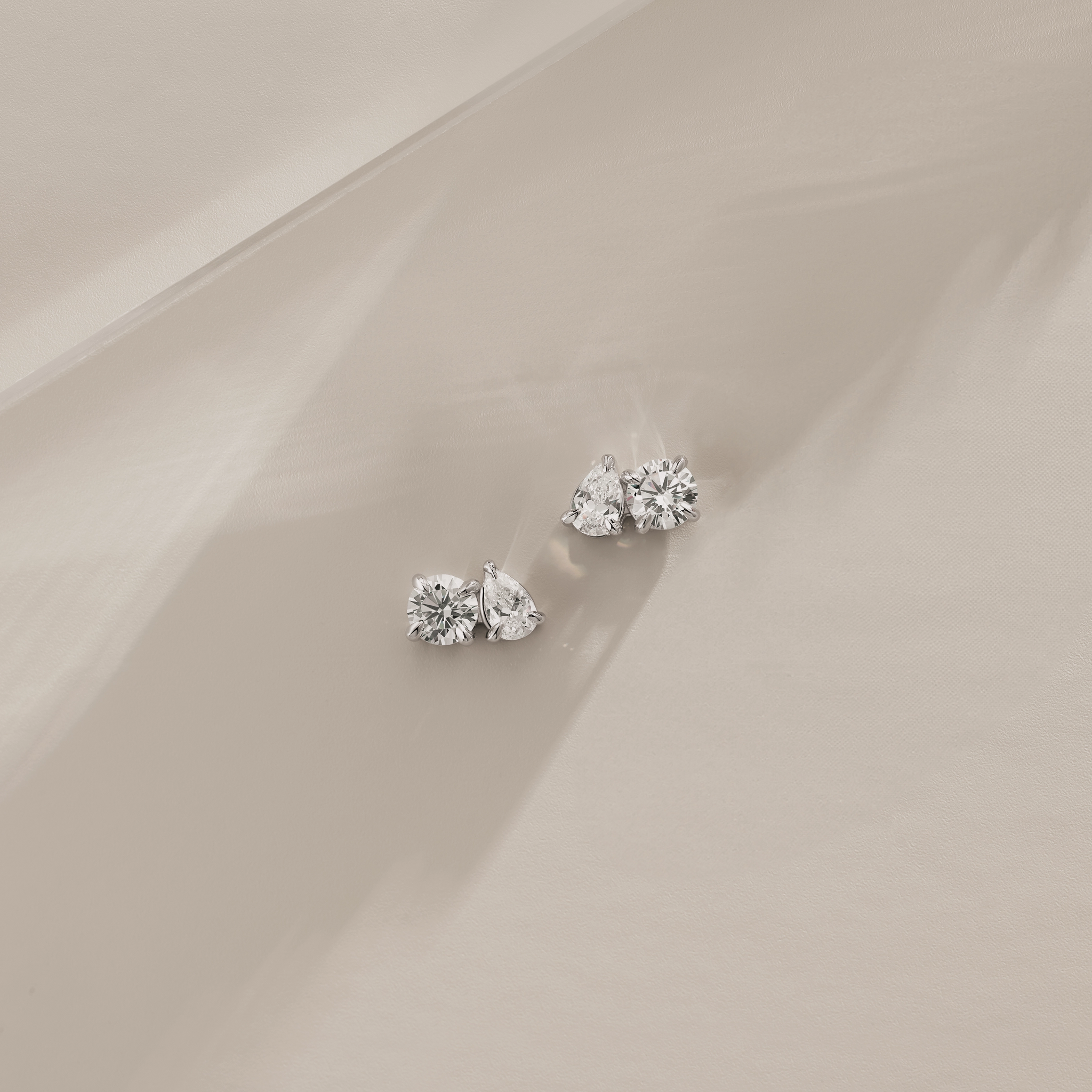 EVIE DIAMOND DUO STUDS Earrings Noble Jewellery