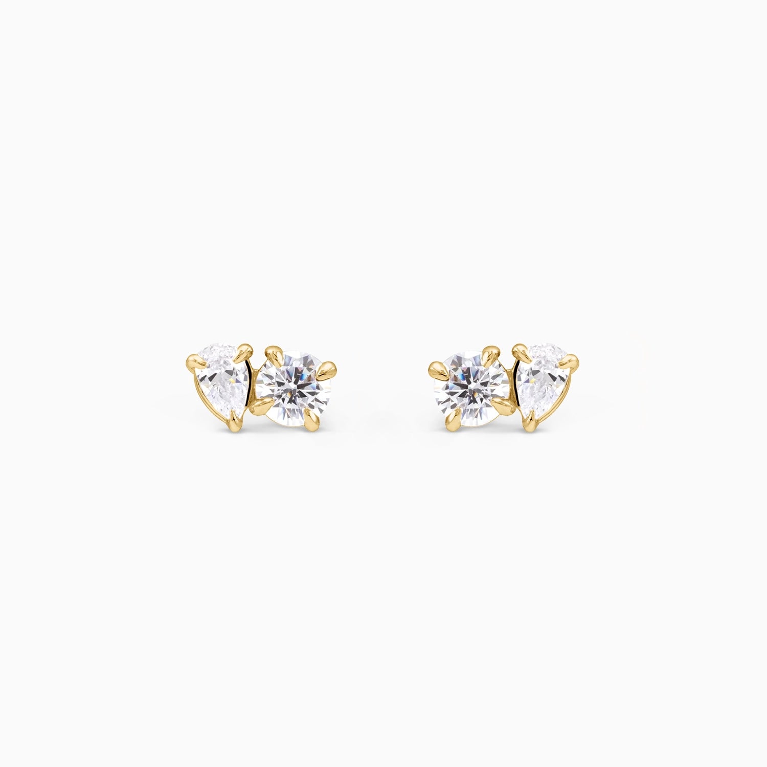 EVIE DIAMOND DUO STUDS Earrings Noble Jewellery