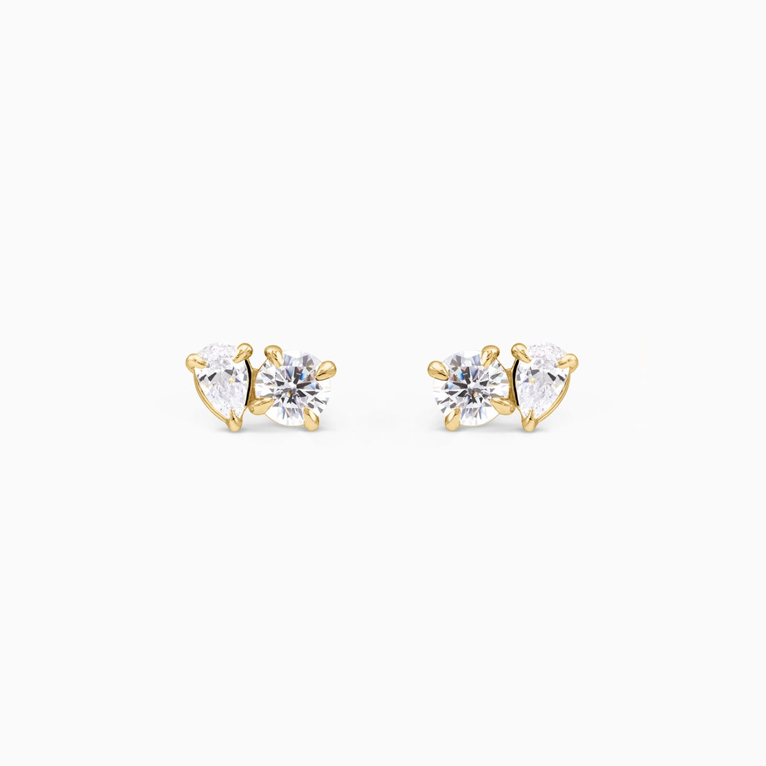 EVIE DIAMOND DUO STUDS Earrings Noble Jewellery