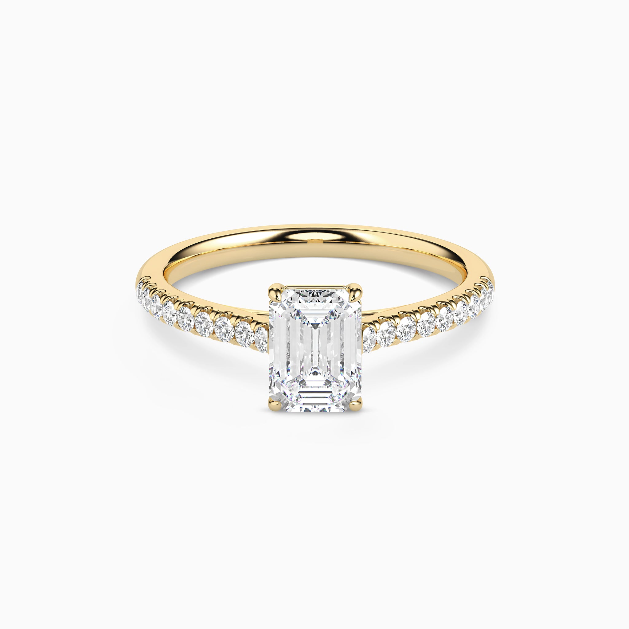 LUNA EMERALD ACCENTED SOLITAIRE Ring Noble Jewellery