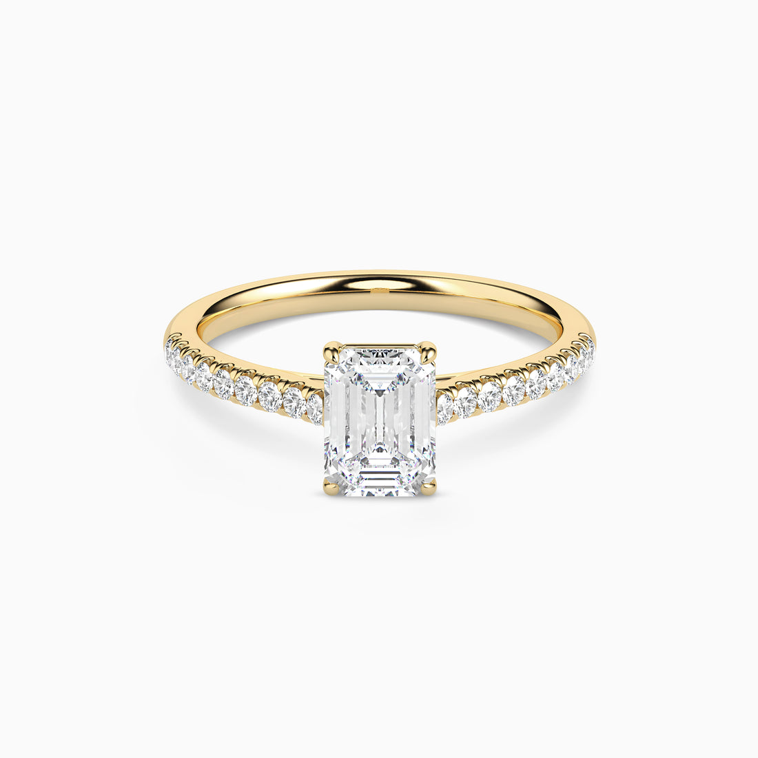 LUNA EMERALD ACCENTED SOLITAIRE Ring Noble Jewellery