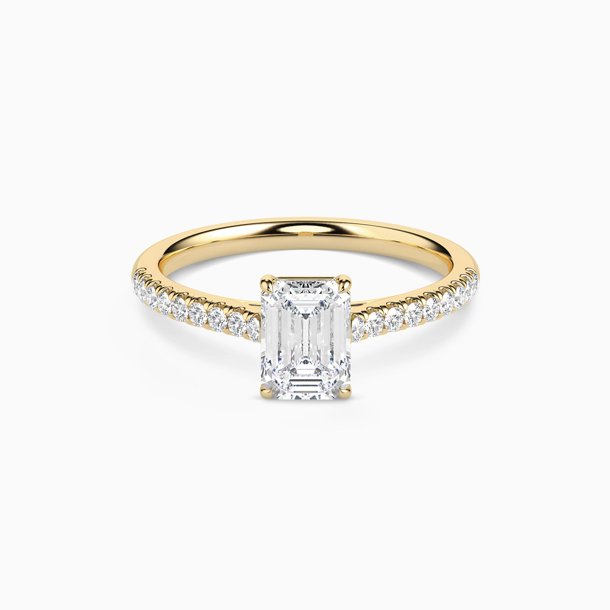 LUNA EMERALD ACCENTED SOLITAIRE Ring Noble Jewellery