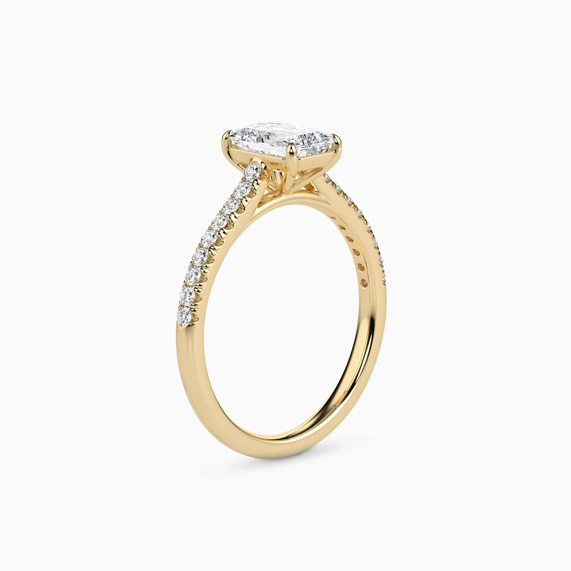 LUNA EMERALD ACCENTED SOLITAIRE Ring Noble Jewellery