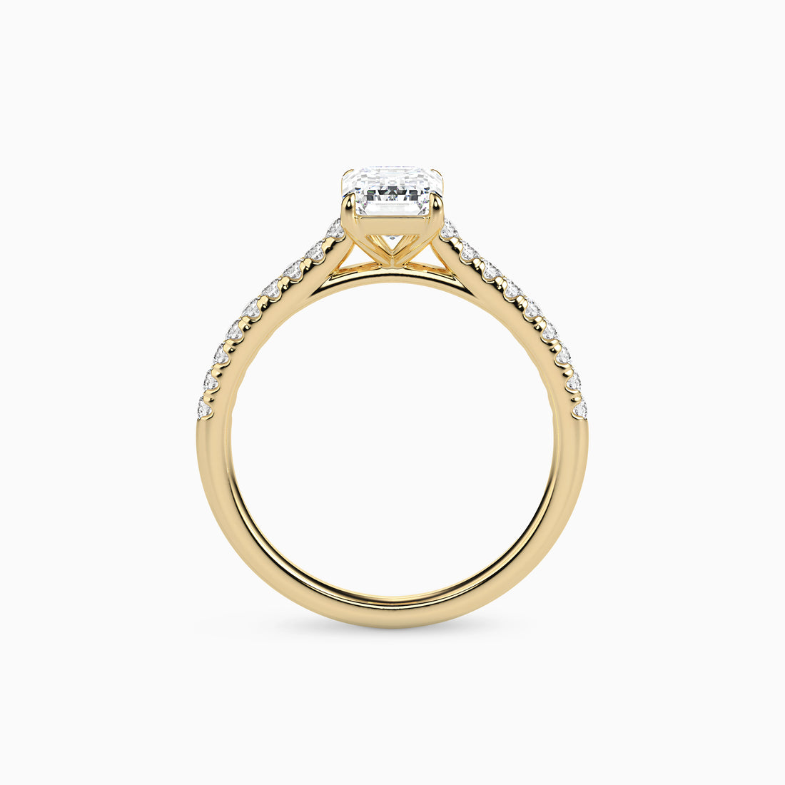 LUNA EMERALD ACCENTED SOLITAIRE Ring Noble Jewellery