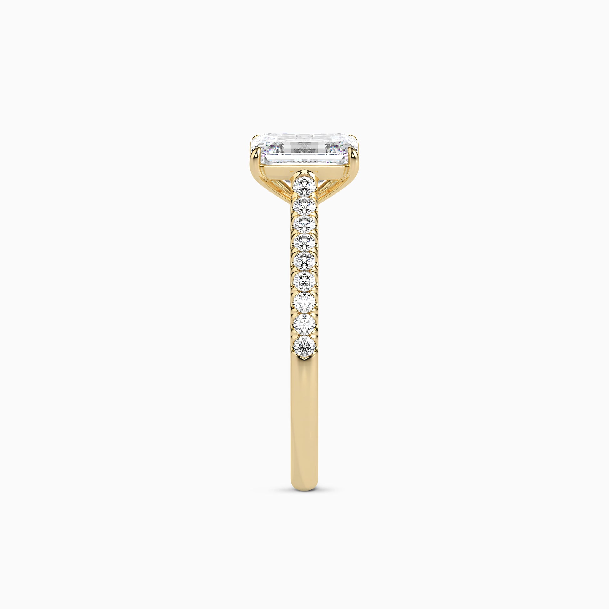 LUNA EMERALD ACCENTED SOLITAIRE Ring Noble Jewellery