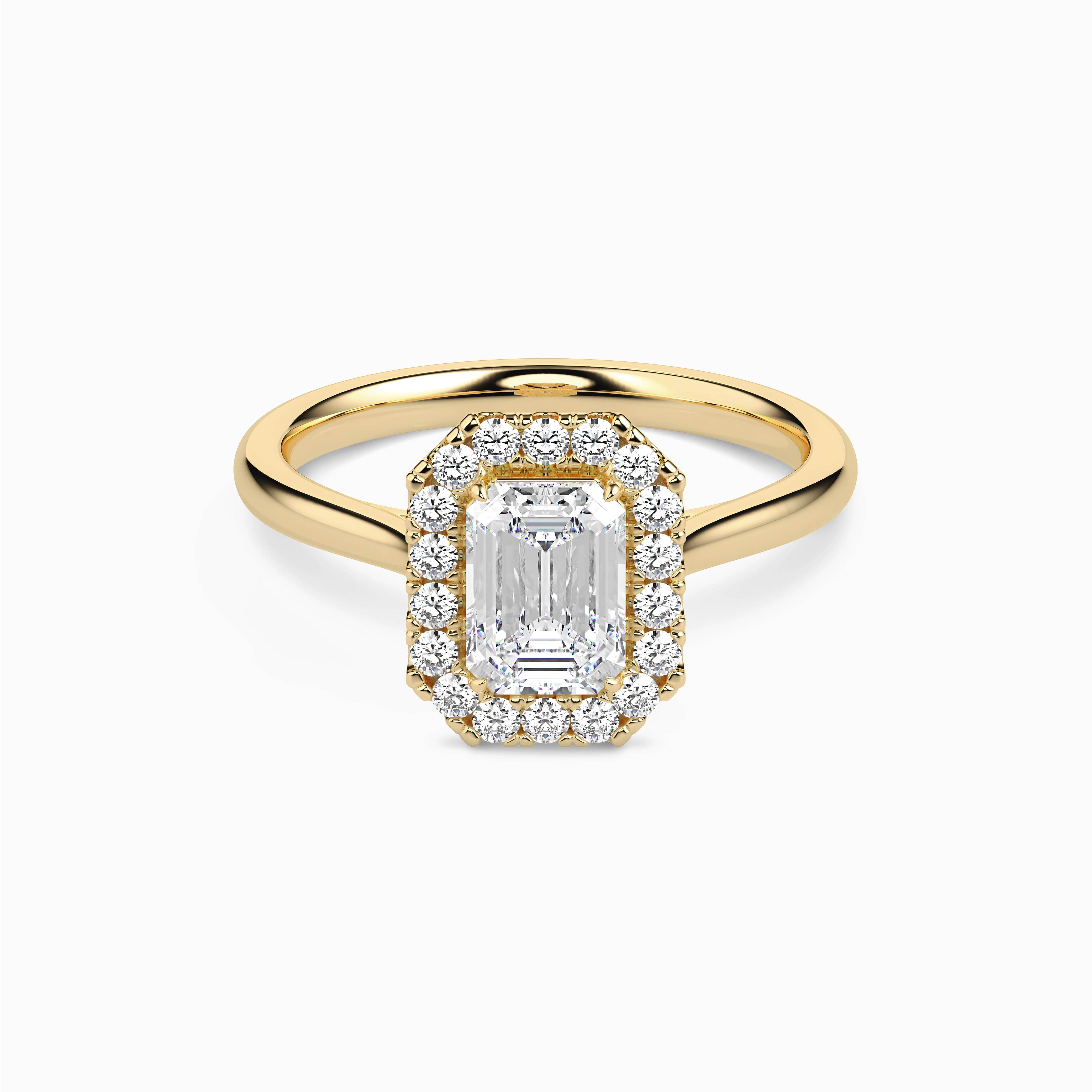 REIA EMERALD HALO Ring Noble Jewellery