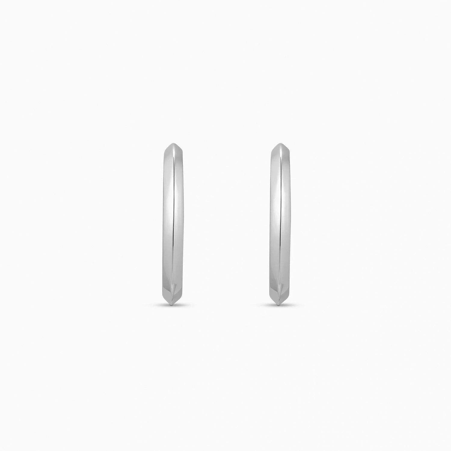 SAGE KNIFE EDGE HOOPS Earrings Noble Jewellery