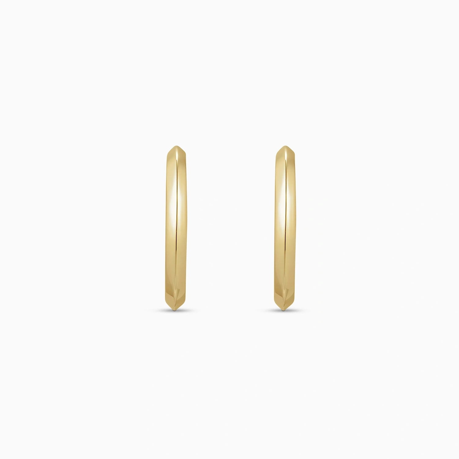 SAGE KNIFE EDGE HOOPS Earrings Noble Jewellery