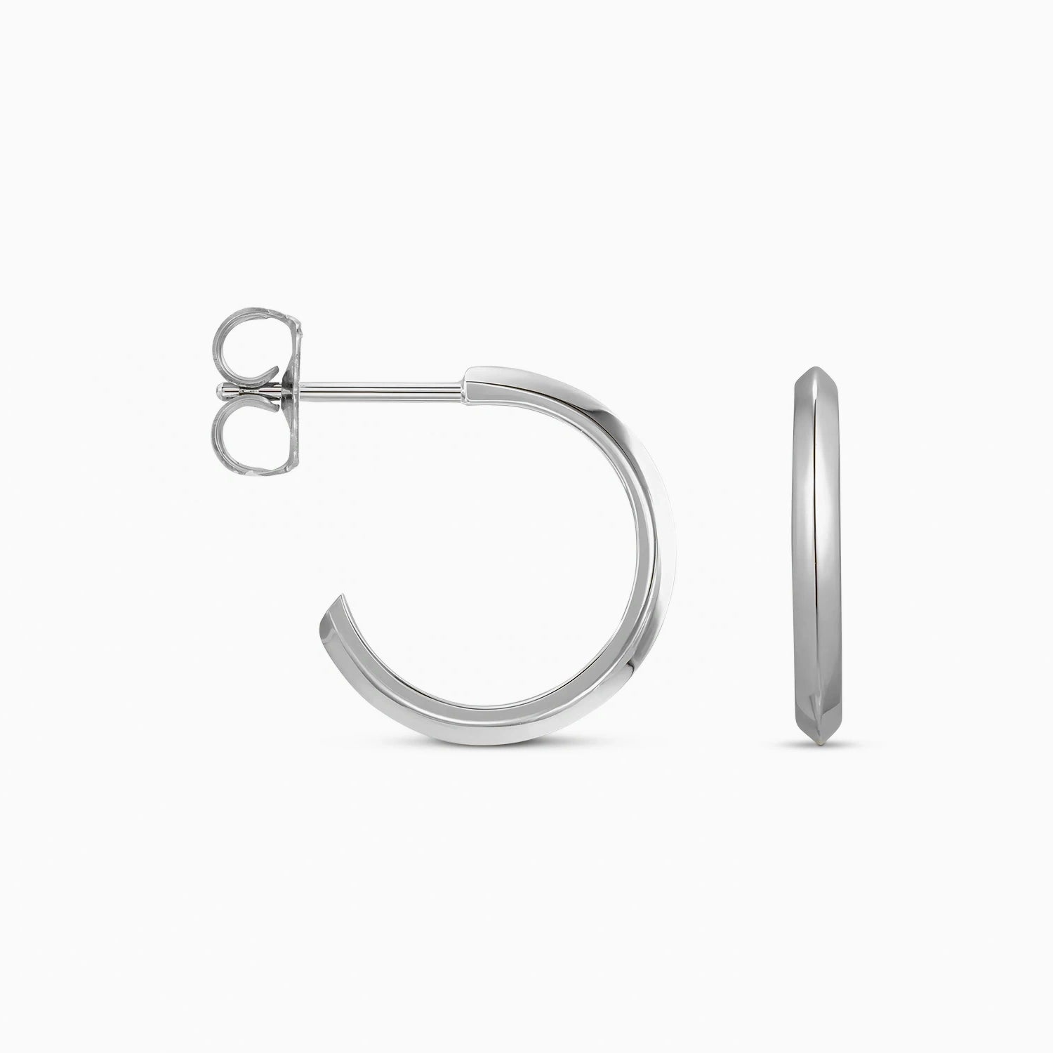 SAGE KNIFE EDGE HOOPS Earrings Noble Jewellery