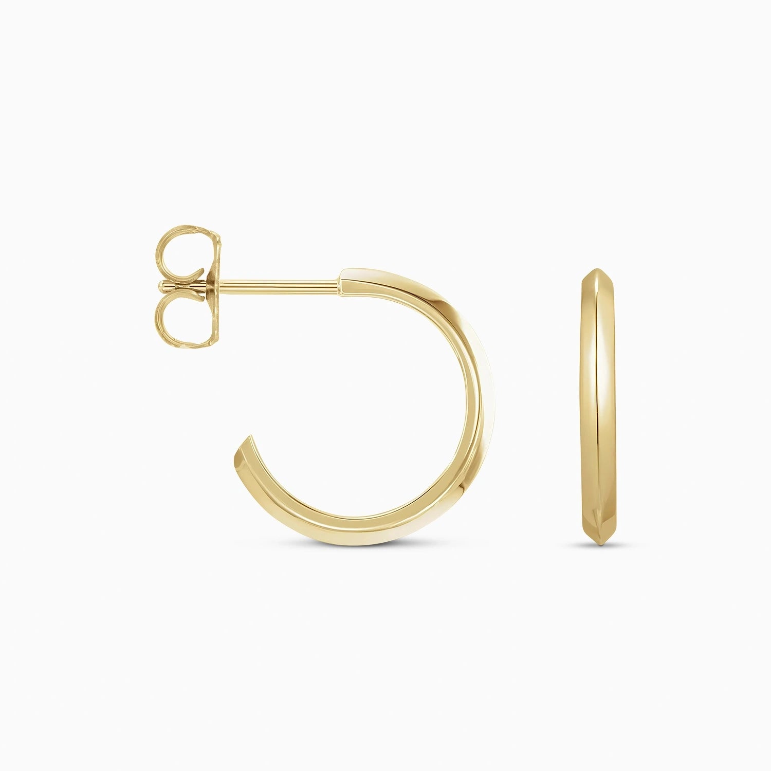 SAGE KNIFE EDGE HOOPS Earrings Noble Jewellery