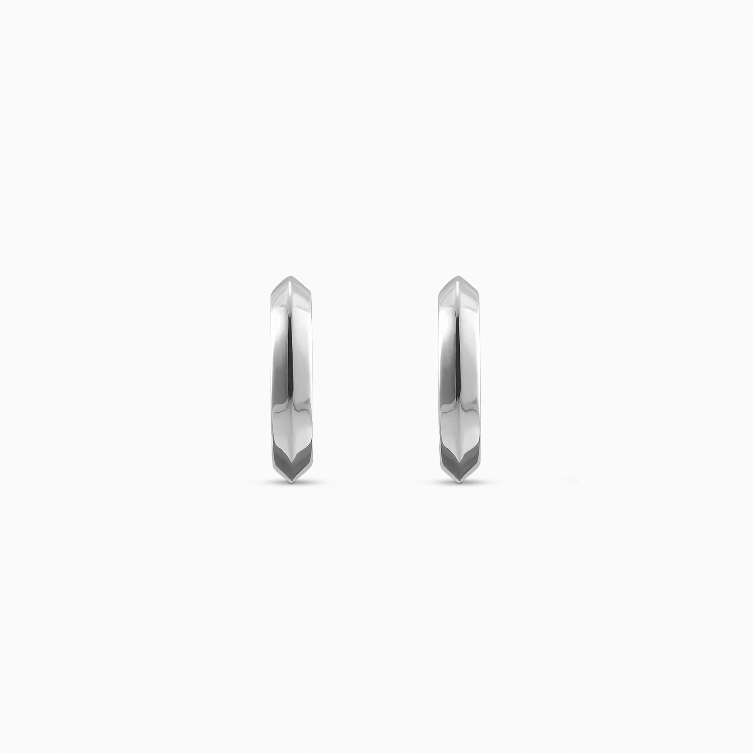 SAGE KNIFE EDGE HOOPS Earrings Noble Jewellery