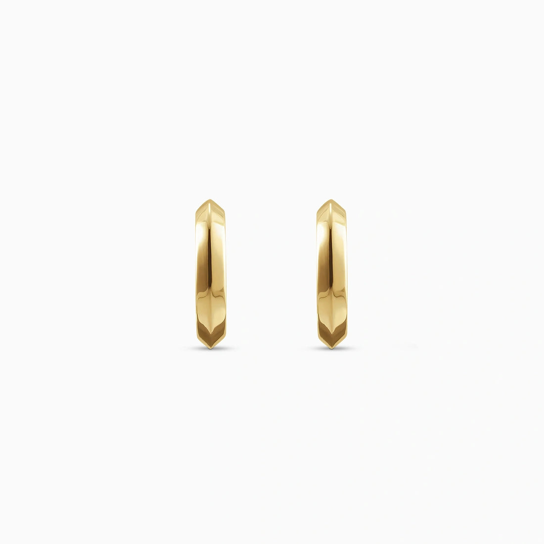 SAGE KNIFE EDGE HOOPS Earrings Noble Jewellery