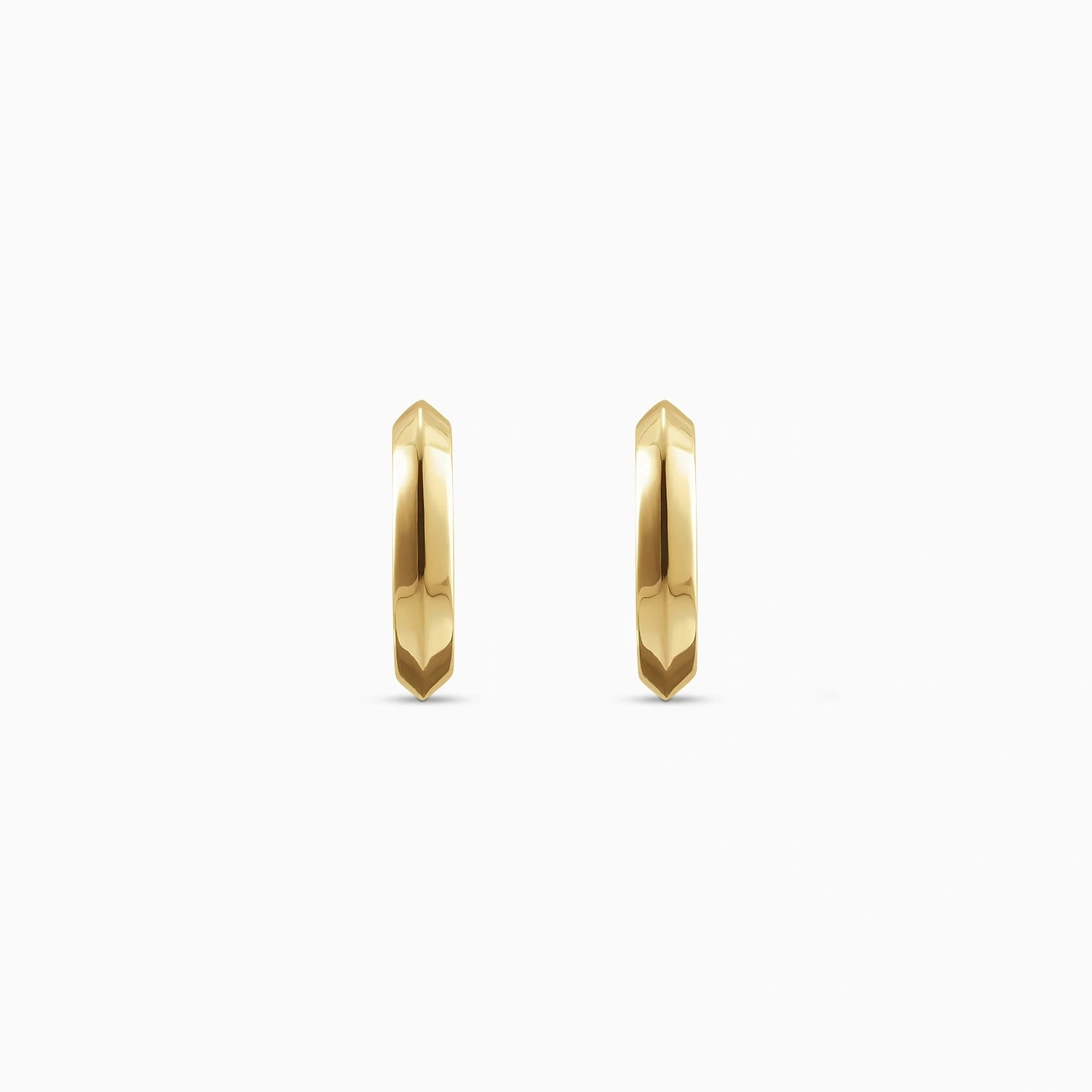 SAGE KNIFE EDGE HOOPS Earrings Noble Jewellery