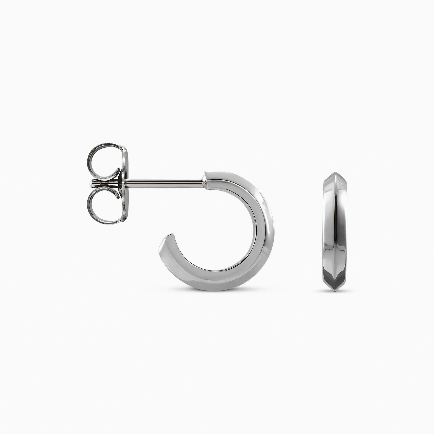 SAGE KNIFE EDGE HOOPS Earrings Noble Jewellery