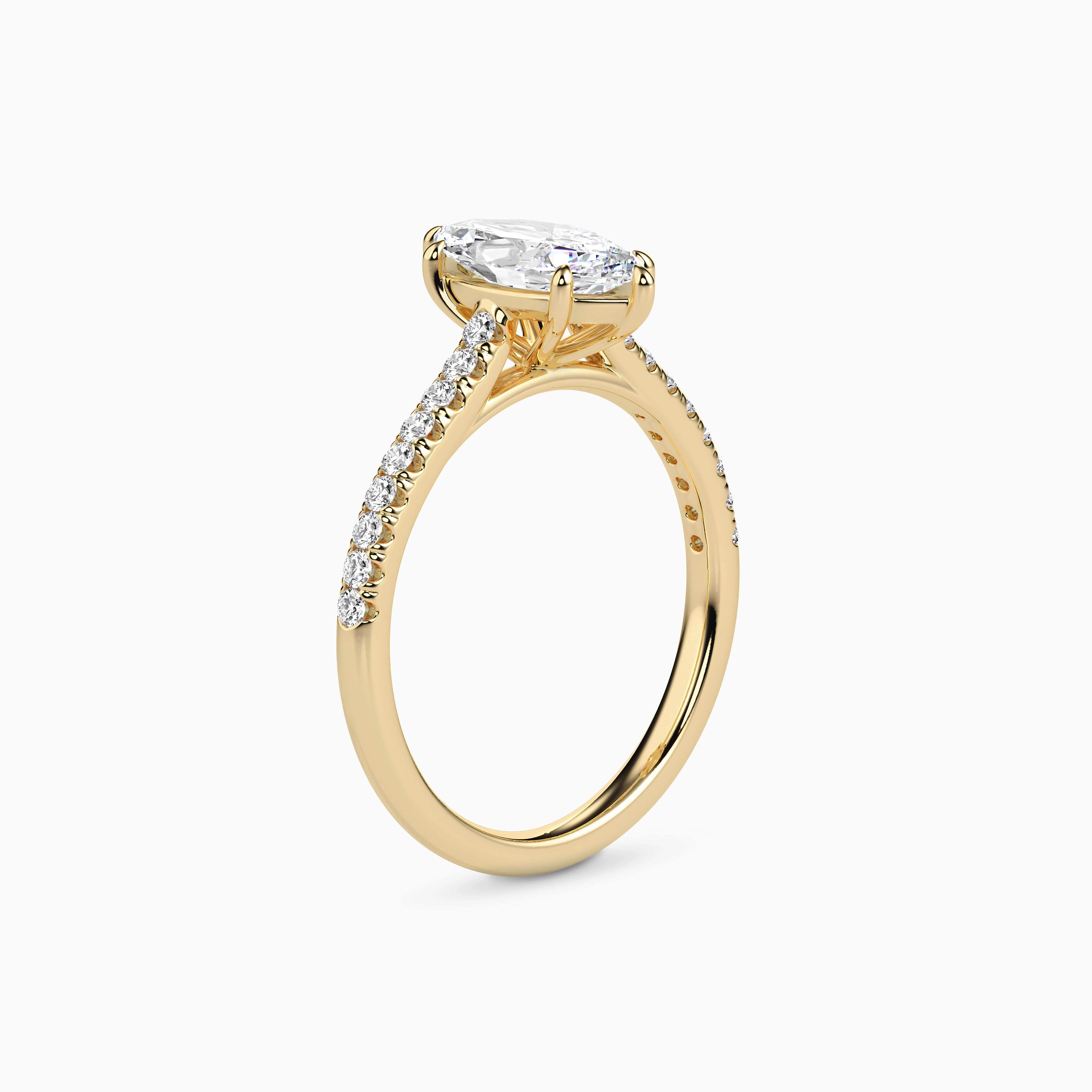 LUNA MARQUISE ACCENTED SOLITAIRE Ring Noble Jewellery