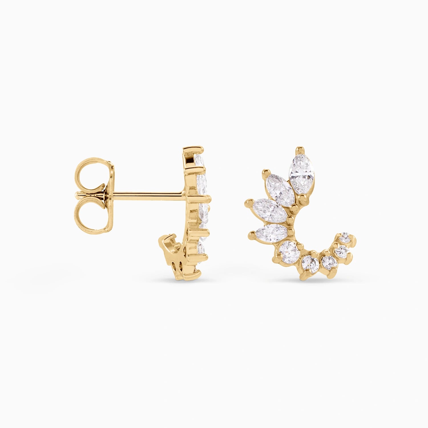EDEN MARQUISE CONTOUR EARRINGS Earrings Noble Jewellery