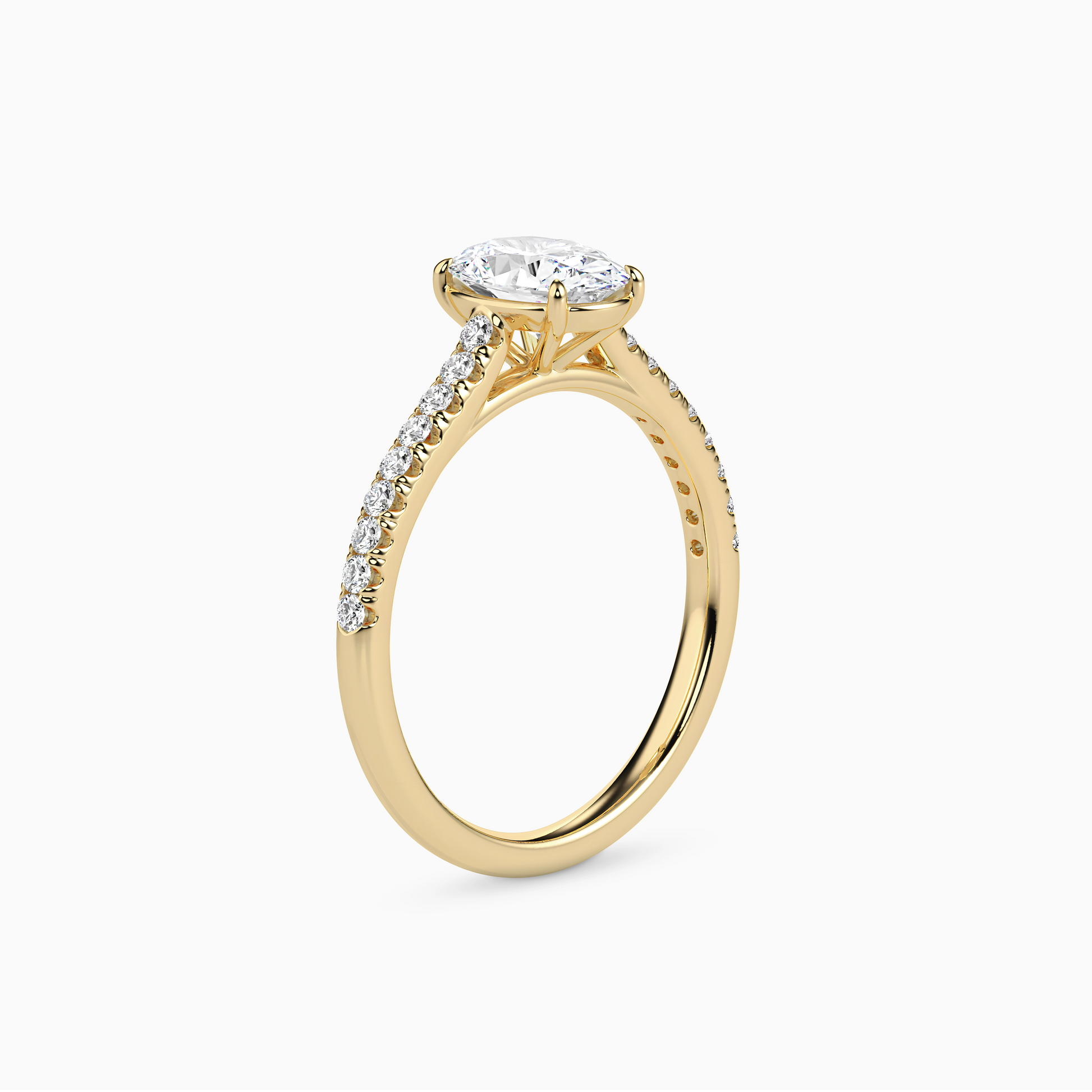 LUNA OVAL ACCENTED SOLITAIRE Ring Noble Jewellery