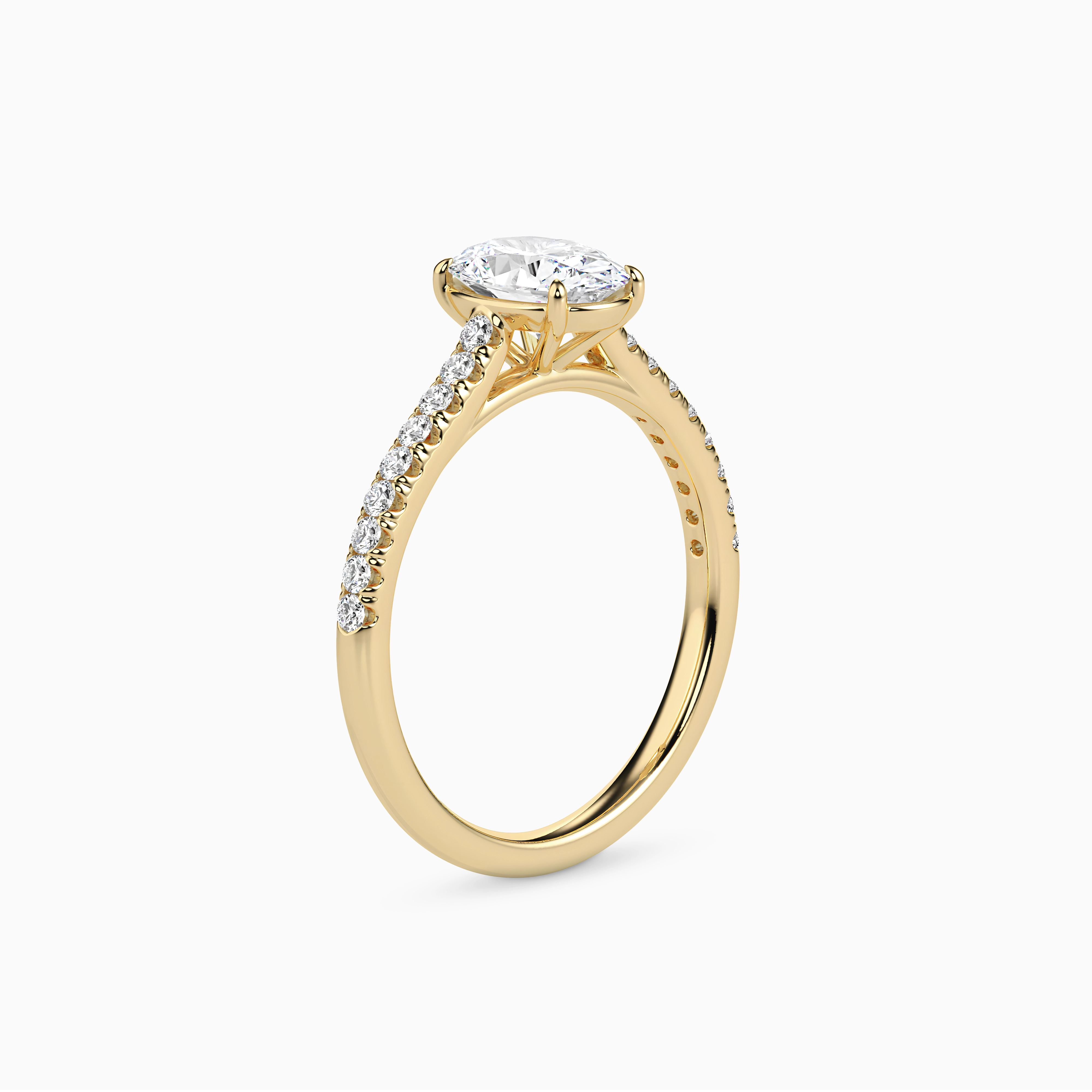 LUNA OVAL ACCENTED SOLITAIRE Ring Noble Jewellery