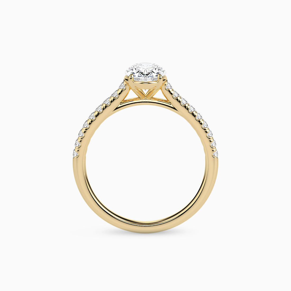 LUNA OVAL ACCENTED SOLITAIRE Ring Noble Jewellery