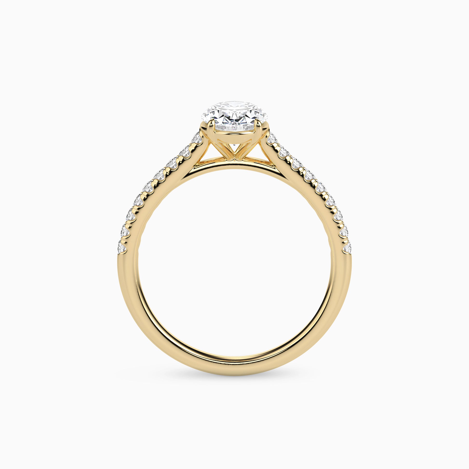 LUNA OVAL ACCENTED SOLITAIRE Ring Noble Jewellery