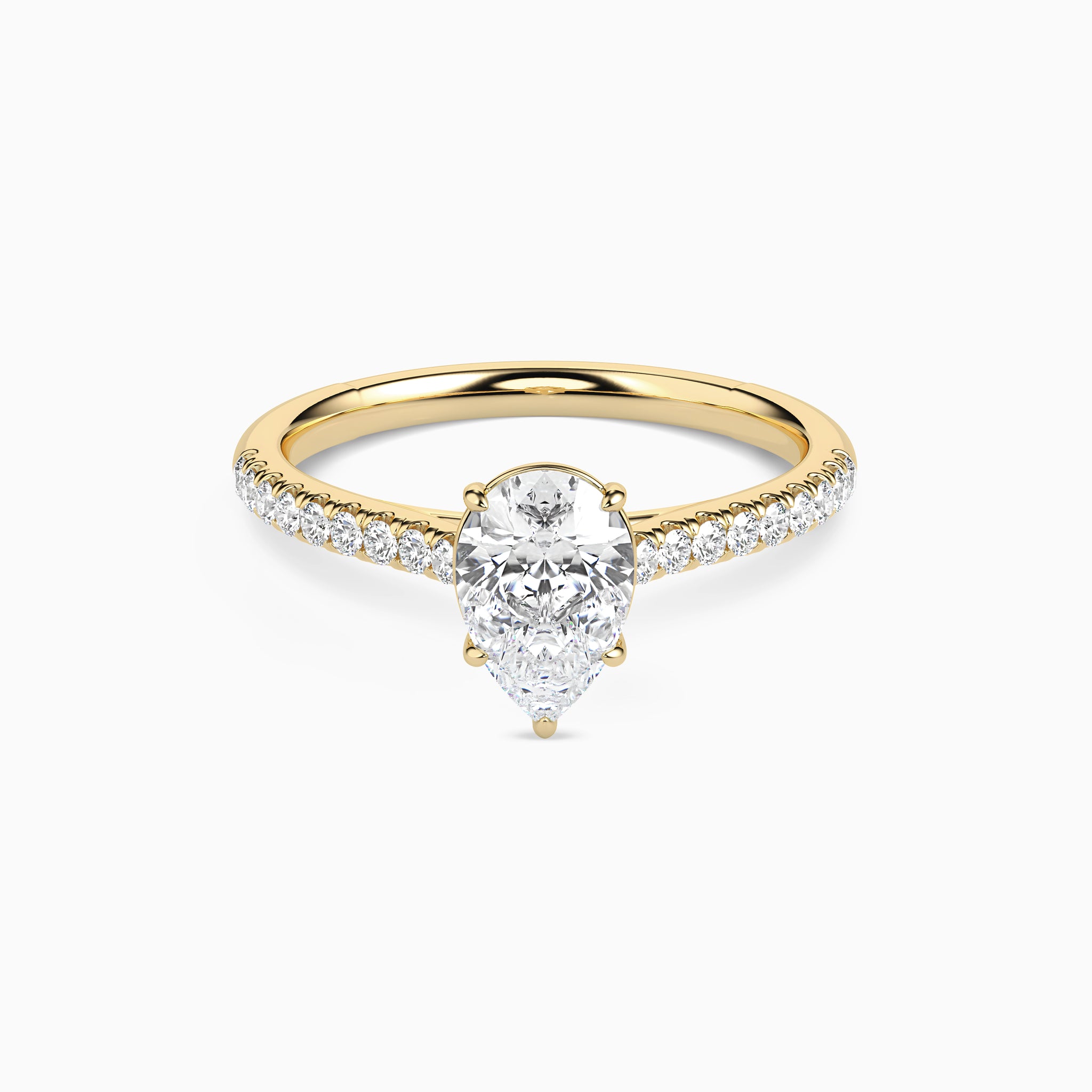 LUNA PEAR ACCENTED SOLITAIRE Ring Noble Jewellery