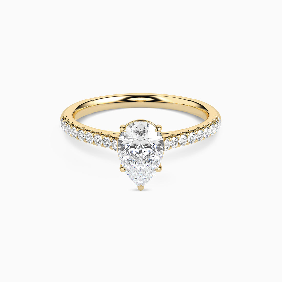 LUNA PEAR ACCENTED SOLITAIRE Ring Noble Jewellery
