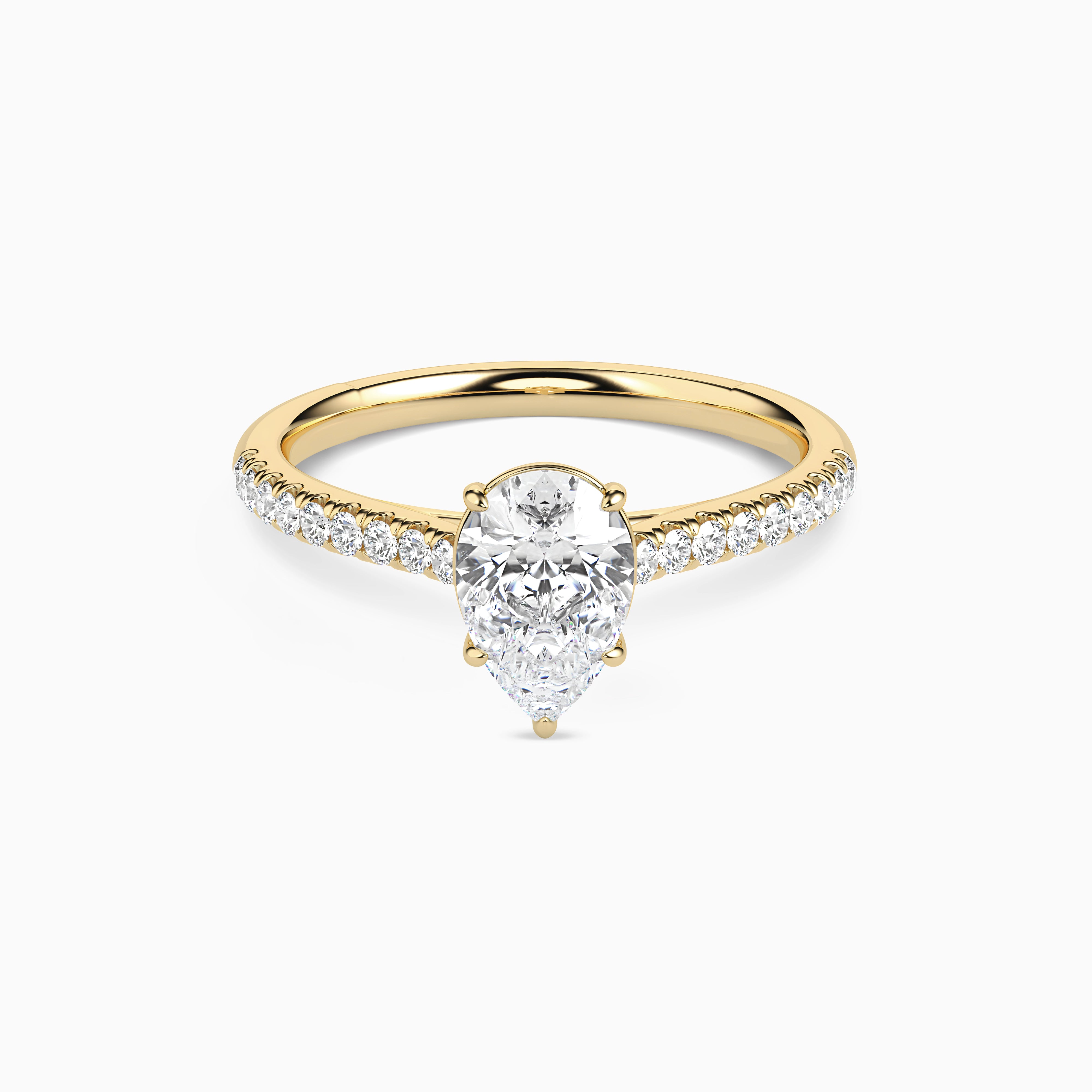 LUNA PEAR ACCENTED SOLITAIRE Ring Noble Jewellery